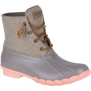SPERRY *NIB* Saltwater Duck Boot 9.5 Coral/Taupe